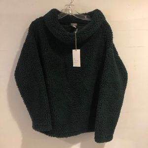 NWT A New Day Cozy teal fleece sweatshirt
